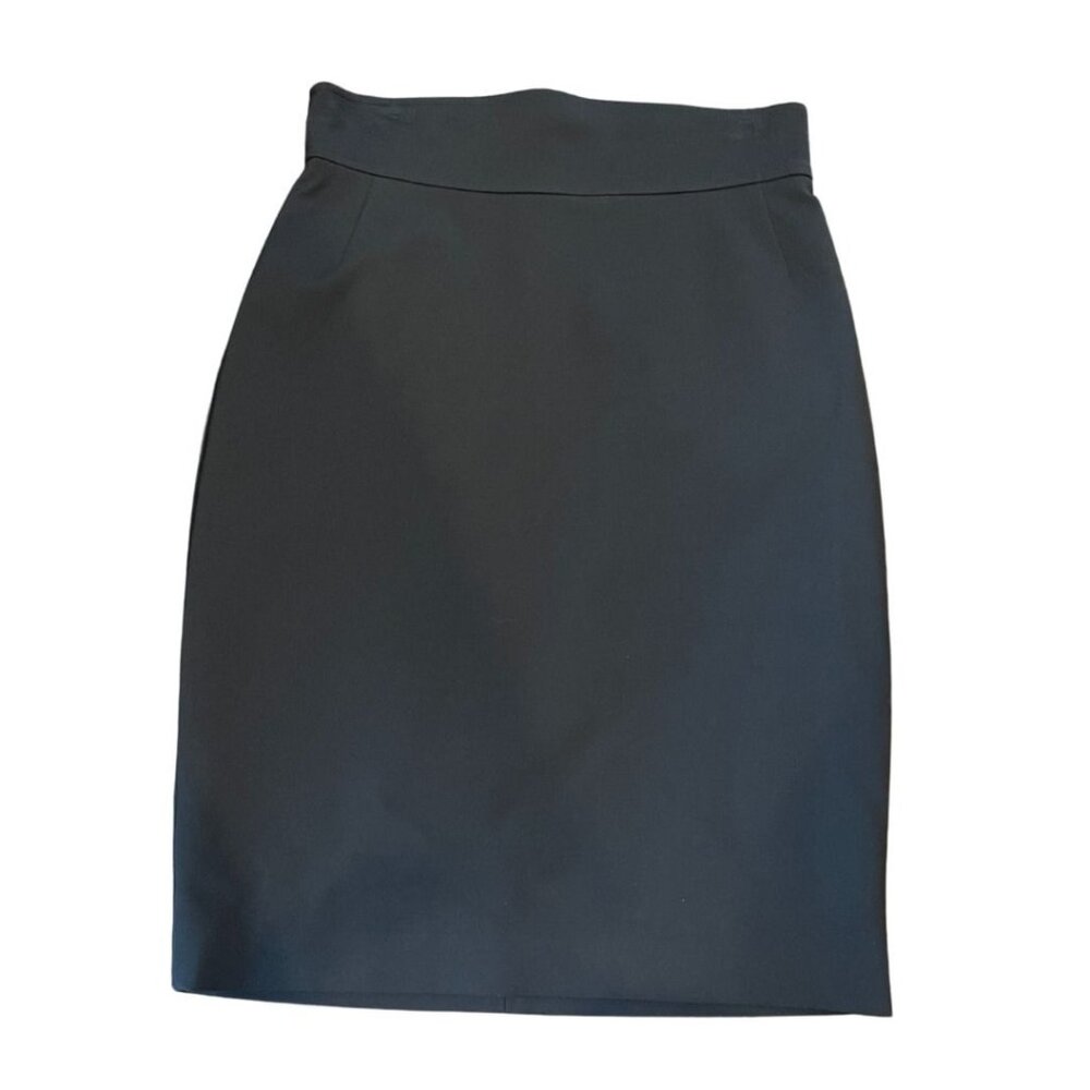 Elie Tahari Black Pencil Skirt Size 10 Nylon & Cotton Blend